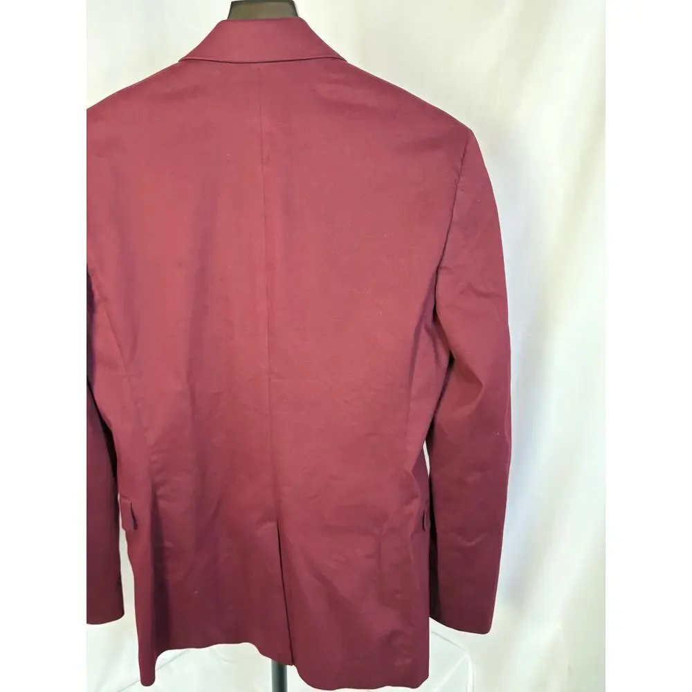 Express Slim Men's Burgundy Sport Coat Blazer 36R Two Button Jacket